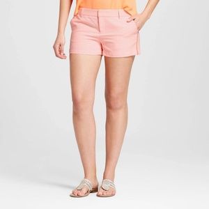 New Merona Orange 3" Inseam Chino Shorts